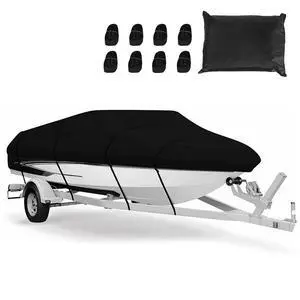 Boat Cover, Boat Protective Cove Trailerable Boat Cover Fits V Hull, Bass Boat, Fishing Boat (17-19ft) Boat Cover, Boat Protective Cove Trailerable Boat Cover Fits V Hull, Bass Boat, Fishing Boat (17-19ft)