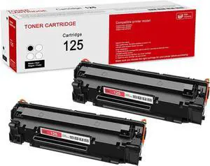 2 Pack 125 3484B001AA Black Toner Cartridge: Compatible CRG 125 3484B001AA Replacement for Canon ImageCLASS LBP6030w, LBP6000, MF3010 Printer 2 Pack 125 3484B001AA Black Toner Cartridge: Compatible CRG 125 3484B001AA Replacement for Canon ImageCLASS LBP6030w, LBP6000, MF3010 Printer