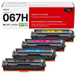 067H Toner Cartridge Set - High Yield Replacement for Canon 067 067H, for Canon MF654Cdw Toner Cartridges, for Color ImageCLASS MF656Cdw MF654Cdw LBP632Cdw LBP633Cdw MF653Cdw Printer Ink (4-Pack) 067H Toner Cartridge Set - High Yield Replacement for Canon 067 067H, for Canon MF654Cdw Toner Cartridges, for Color ImageCLASS MF656Cdw MF654Cdw LBP632Cdw LBP633Cdw MF653Cdw Printer Ink (4-Pack)