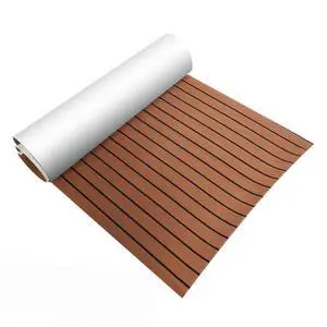 Teak Decking, 35.4"X94.5" EVA Foam Faux Teak Boat Decking Sheet Self-Adhesive Pad Sea Deck Marine Teak Decking, 35.4"X94.5" EVA Foam Faux Teak Boat Decking Sheet Self-Adhesive Pad Sea Deck Marine
