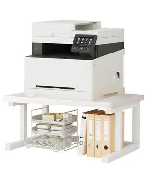 Desktop Printer Stand, 23.6x 15.7 2-Tier Large Printer Shelf fit 3D Laser Printer/Scanner/Fax Machine, Industrial Storage Rack for Home Office Storage, White P6040-W Desktop Printer Stand, 23.6x 15.7 2-Tier Large Printer Shelf fit 3D Laser Printer/Scanner/Fax Machine, Industrial Storage Rack for Home Office Storage, White P6040-W