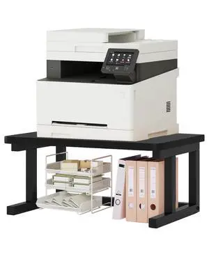 Desktop Printer Stand, 23.6 x 15.7 2-Tier Large Printer Shelf fit 3D Laser Printer/Scanner/Fax Machine, Industrial Storage Rack for Home Office Storage, Black P6040-B Desktop Printer Stand, 23.6 x 15.7 2-Tier Large Printer Shelf fit 3D Laser Printer/Scanner/Fax Machine, Industrial Storage Rack for Home Office Storage, Black P6040-B