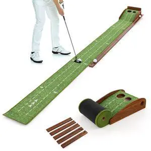 Putting Green Indoor, Auto Ball Return Putting Mat | 3 Bonus Golf Ball, 2/4/6/8ft Scale Marks, Non-slip TPR Bottom, Realistic Surface, Golf Training Aids Putting Green Indoor, Auto Ball Return Putting Mat | 3 Bonus Golf Ball, 2/4/6/8ft Scale Marks, Non-slip TPR Bottom, Realistic Surface, Golf Training Aids