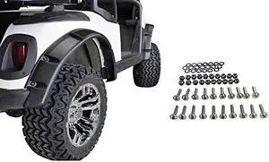 Huskey 4PCS EZGO Golf Cart Fender Flares with Stainless Steel Hardware for RXV 2008-2015 G/E Models, Made of Impact-Resistant ABS plastic and Recommended for Lifted Golf Cart with Offroad Tires Huskey 4PCS EZGO Golf Cart Fender Flares with Stainless Steel Hardware for RXV 2008-2015 G/E Models, Made of Impact-Resistant ABS plastic and Recommended for Lifted Golf Cart with Offroad Tires