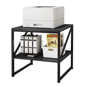 2-Tier Large Priner Stand with Storage Shelf, 20"×20" Under Desk Printer Table for Home Office, Mini Fridge Stand, End Table for Living Room, Heavy Duty Storage Rack for Scanner Fax Machine, Black 2-Tier Large Priner Stand with Storage Shelf, 20"×20" Under Desk Printer Table for Home Office, Mini Fridge Stand, End Table for Living Room, Heavy Duty Storage Rack for Scanner Fax Machine, Black