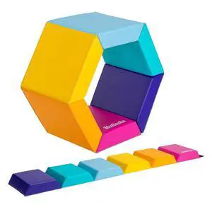 Gymnastics Gym Tumbling Mat for Kids Children, Hexagon Gymnastics Folding Exercise Mat for Stretching Yoga Cheerleading Martial Arts Gymnastics Gym Tumbling Mat for Kids Children, Hexagon Gymnastics Folding Exercise Mat for Stretching Yoga Cheerleading Martial Arts