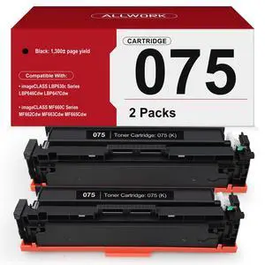 075 Toner Cartridge Compatible Replacement for Canon 075 075H Toner Cartridge Set Works for Canon Color imageclass MF665cdw MF662Cdw MF663Cdw LBP646Cdw LBP647Cdw LBP640 MF660 Series Printer, 2 Black 075 Toner Cartridge Compatible Replacement for Canon 075 075H Toner Cartridge Set Works for Canon Color imageclass MF665cdw MF662Cdw MF663Cdw LBP646Cdw LBP647Cdw LBP640 MF660 Series Printer, 2 Black