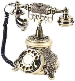 European Style Rotary Phone, Retro Landline Phone Vintage Telephone Antique Landline Office Telephone Old Fashioned Corded Phone for Home and Office European Style Rotary Phone, Retro Landline Phone Vintage Telephone Antique Landline Office Telephone Old Fashioned Corded Phone for Home and Office