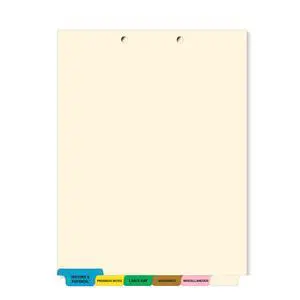 Stock Medical Chart Dividers, 65 Sets of 6 Popular Healthcare Index Tabs, Bottom Tab, 8-1/2" x 11-3/8", File Folder Organizer for Nursing Patient Charts & Medical Records Stock Medical Chart Dividers, 65 Sets of 6 Popular Healthcare Index Tabs, Bottom Tab, 8-1/2" x 11-3/8", File Folder Organizer for Nursing Patient Charts & Medical Records