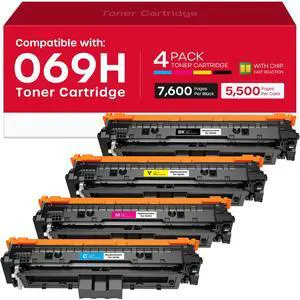 069H Toner Cartridge Set Compatible with Canon 069H 069 Toner | High Yield 069H Color Toner Cartridge Work for Color imageCLASS MF753cdw MF751Cdw LBP674Cdw MF752Cdw (4 Pack, B/C/M/Y) 069H Toner Cartridge Set Compatible with Canon 069H 069 Toner | High Yield 069H Color Toner Cartridge Work for Color imageCLASS MF753cdw MF751Cdw LBP674Cdw MF752Cdw (4 Pack, B/C/M/Y)