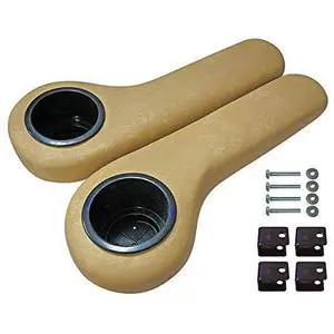 Tan Golf Cart Cup Holder Rear Seat Arm Rest Cushion - Fits EZGO/Club Car/Yamaha Tan Golf Cart Cup Holder Rear Seat Arm Rest Cushion - Fits EZGO/Club Car/Yamaha