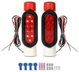 Boat Trailer Guide-on Post Pipe Guide Lights LED Compatible with Standard 2" PVC for Guide ons Post Sealed Submersible Turn Signal Brake Marker Reverse Boat Trailer Guide-on Post Pipe Guide Lights LED Compatible with Standard 2" PVC for Guide ons Post Sealed Submersible Turn Signal Brake Marker Reverse