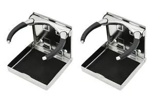 Folding Cup Holders for Boats 4"x4", Adjustable Folding Cup Holder 2-5/8"~3-1/2", 304 Stainless Steel Boat Cup Holder, Stainless Boat Cup Holders for Drinks Folding Cup Holders for Boats 4"x4", Adjustable Folding Cup Holder 2-5/8"~3-1/2", 304 Stainless Steel Boat Cup Holder, Stainless Boat Cup Holders for Drinks