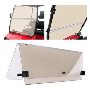 Fold Down Windshield Compatible with 2000.5-up Club Car DS Model Golf Cart - Tinted Fold Down Windshield Compatible with 2000.5-up Club Car DS Model Golf Cart - Tinted