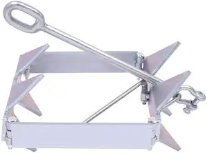Galvanized Steel Boat Anchor, 13LBS Foldable Boat Slide Box Anchor, Silver Square Bo-at Sliding Cube an-chor, Heavy Duty Marine Grade an-chor for Pontoon, Fishing Bo-ATS, Sport Boats, Sailboats Galvanized Steel Boat Anchor, 13LBS Foldable Boat Slide Box Anchor, Silver Square Bo-at Sliding Cube an-chor, Heavy Duty Marine Grade an-chor for Pontoon, Fishing Bo-ATS, Sport Boats, Sailboats