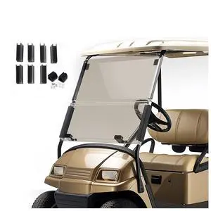 Tinted Windshield Compatible with 2000.5-Up Club Car DS Golf Cart Fold Down Windscreen Smoke Tinted Windshield Compatible with 2000.5-Up Club Car DS Golf Cart Fold Down Windscreen Smoke