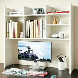 Desk Hutch Dorm, Desktop Bookshelf with 7 Shelves | Desktop Shelf, Bookshelf Storage for College Dorm Office Home, White Desk Hutch Dorm, Desktop Bookshelf with 7 Shelves | Desktop Shelf, Bookshelf Storage for College Dorm Office Home, White