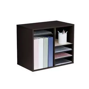 Wooden Paper and Mail Organizer for Home Office and Classroom, Adjustable Shelves and Stackable Wooden Paper and Mail Organizer for Home Office and Classroom, Adjustable Shelves and Stackable