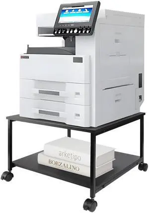 2-Tier Under Desk Printer Stand w/Storage - 19.5x19.5x12.8''Heavy Duty Rolling Cart, Mobile Printer Table with Lockable Wheels for Home Office Organization - Industrial Style 2-Tier Under Desk Printer Stand w/Storage - 19.5x19.5x12.8''Heavy Duty Rolling Cart, Mobile Printer Table with Lockable Wheels for Home Office Organization - Industrial Style