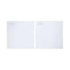 MessageStor Dry-Erase Glass Board and Magnets, Office Essentials, White, 2-Pack MessageStor Dry-Erase Glass Board and Magnets, Office Essentials, White, 2-Pack