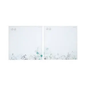 MessageStor Dry-Erase Glass Board and Magnets, Office Essentials, Botanical, 2-Pack MessageStor Dry-Erase Glass Board and Magnets, Office Essentials, Botanical, 2-Pack