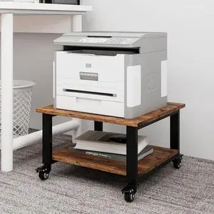 2 Tier Laser Printer Stand,20''x20'' Under Desk Printer Cart, Retro | Large Printer Table Copier Stand with Wheels, Stand for Heavy Printers,Thickened Steel Tube,Supports 200lbs,for Home Office 2 Tier Laser Printer Stand,20''x20'' Under Desk Printer Cart, Retro | Large Printer Table Copier Stand with Wheels, Stand for Heavy Printers,Thickened Steel Tube,Supports 200lbs,for Home Office