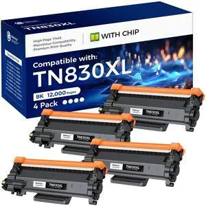 TN830XL Toner Cartridge Replacement for Brother TN830XL TN830 | High Yield Black Toner for HL-L2460DW, DCP-L2640DW, MFC-L2820DW, HL-L2405W, HL-L2480DW Printer, 3000 Pages Each, Easy Install TN830XL Toner Cartridge Replacement for Brother TN830XL TN830 | High Yield Black Toner for HL-L2460DW, DCP-L2640DW, MFC-L2820DW, HL-L2405W, HL-L2480DW Printer, 3000 Pages Each, Easy Install