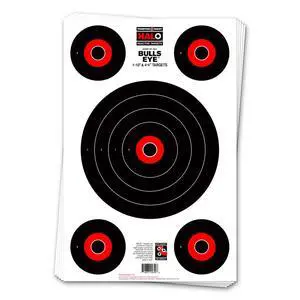 Halo Bullseye 10" & 4" - High Visibility Reactive Splatter 12.5x19 Inch Shooting Targets for Rifle and Pistol Range Training - Made in the USA Halo Bullseye 10" & 4" - High Visibility Reactive Splatter 12.5x19 Inch Shooting Targets for Rifle and Pistol Range Training - Made in the USA
