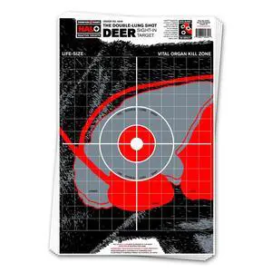Halo Life-Size Deer Sight-in High Visibility Reactive Splatter 12.5x19 Inch Shooting Targets for Pistol and Rifle Hunting - Made in the USA Halo Life-Size Deer Sight-in High Visibility Reactive Splatter 12.5x19 Inch Shooting Targets for Pistol and Rifle Hunting - Made in the USA
