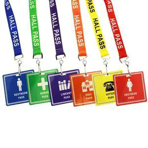 Bulk 36 Pack - Student Hall Pass Lanyards with Unbreakable Card Passes & Safety Breakaway Lanyards (Hall, Bathroom, Library, Office & Nurse) - Classroom/School Supplies for Teachers by Bulk 36 Pack - Student Hall Pass Lanyards with Unbreakable Card Passes & Safety Breakaway Lanyards (Hall, Bathroom, Library, Office & Nurse) - Classroom/School Supplies for Teachers by