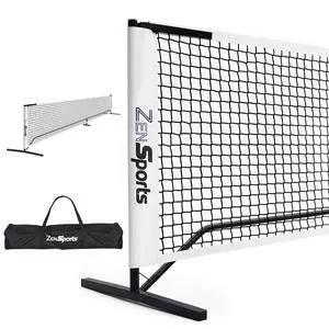 Portable Pickleball Net Set System with Metal Frame and 22FT Regulation Size Pickball Net with Carry Bag for Backyard, Driveways, Outdoor Game Portable Pickleball Net Set System with Metal Frame and 22FT Regulation Size Pickball Net with Carry Bag for Backyard, Driveways, Outdoor Game