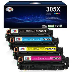 305A 305X Toner Cartridges 4 Pack Replacement for HP LaserJet Pro 400 Color | M451dn M451nw M451dw MFP M475dw M475dn Pro 300 M375nw (Black,Cyan, Magenta, Yellow) 305A 305X Toner Cartridges 4 Pack Replacement for HP LaserJet Pro 400 Color | M451dn M451nw M451dw MFP M475dw M475dn Pro 300 M375nw (Black,Cyan, Magenta, Yellow)