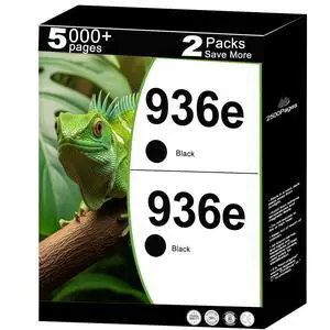 936e Ink Cartridges Compatible Replacement for HP 936 XL 936XL Black Fit for OfficeJet 9122e Pro 9120 9120e 9125 9110b 9120b 9130b Wide Format 9730e 9730 Printers with V18.2.1 Chip(2 Packs, Black) 936e Ink Cartridges Compatible Replacement for HP 936 XL 936XL Black Fit for OfficeJet 9122e Pro 9120 9120e 9125 9110b 9120b 9130b Wide Format 9730e 9730 Printers with V18.2.1 Chip(2 Packs, Black)