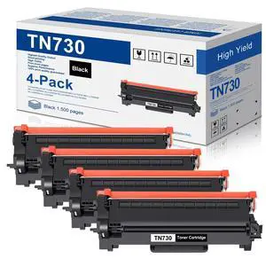 TN-730 TN730 Toner Cartridge Replacement for Brother TN730 Toner Cartridge - Black DCP-L2550DW MFC-L2710DW MFC-L2750DW HL-L2370DW Printer (4-Pack) TN-730 TN730 Toner Cartridge Replacement for Brother TN730 Toner Cartridge - Black DCP-L2550DW MFC-L2710DW MFC-L2750DW HL-L2370DW Printer (4-Pack)