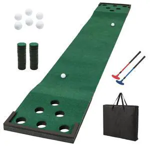 11 FT Golf Putting Game Set, Indoor Outdoor Putting Green Mat with 2 Adjustable Putters, 6 Balls & 12 Holes for Party, Backyard, Home & Office, Golf Practice Training Mat 11 FT Golf Putting Game Set, Indoor Outdoor Putting Green Mat with 2 Adjustable Putters, 6 Balls & 12 Holes for Party, Backyard, Home & Office, Golf Practice Training Mat