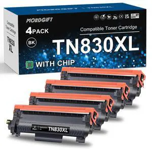 TN830XL Compatible Toner Cartridge Replacement for Brother TN830XL TN830 TN830 XL/v/r Toner Use with DCP-L2640DW HL-L2405W HL-L2460DW HL-L2480DW MFC-L2820DW (4-Pack, Black, with Chip) TN830XL Compatible Toner Cartridge Replacement for Brother TN830XL TN830 TN830 XL/v/r Toner Use with DCP-L2640DW HL-L2405W HL-L2460DW HL-L2480DW MFC-L2820DW (4-Pack, Black, with Chip)