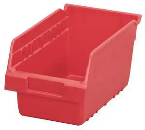 30090 Plastic Nesting ShelfMax Storage Bin Box, (12-Inch x 6-Inch x 6-Inch), Red, (10-Pack) 30090 Plastic Nesting ShelfMax Storage Bin Box, (12-Inch x 6-Inch x 6-Inch), Red, (10-Pack)