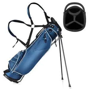 Golf Stand Bag with 4-Way Top Dividers, Portable Ergonomic Golf Bag with 4 Zippered Pockets, Cooler Bag, Rain Hood and Dual Strap System, 3.5 LBS Lightweight for Men&Women Golf Stand Bag with 4-Way Top Dividers, Portable Ergonomic Golf Bag with 4 Zippered Pockets, Cooler Bag, Rain Hood and Dual Strap System, 3.5 LBS Lightweight for Men&Women