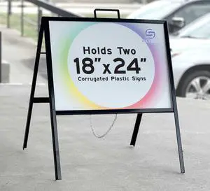 24" wide x18" tall Slide-In Angle Iron A-frame Real Estate A-Frame. TOP HANDLE 24" wide x18" tall Slide-In Angle Iron A-frame Real Estate A-Frame. TOP HANDLE