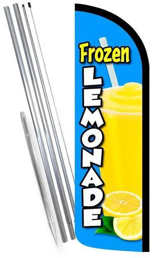 Frozen Lemonade Premium Windless Feather Banner Flag Kit (Flag, Pole, & Ground Mt) Frozen Lemonade Premium Windless Feather Banner Flag Kit (Flag, Pole, & Ground Mt)