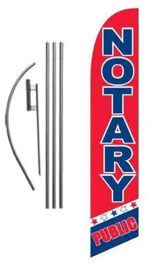 Notary Public Advertising Feather Banner Swooper Flag Sign with Flag Pole Kit and Ground Stake Notary Public Advertising Feather Banner Swooper Flag Sign with Flag Pole Kit and Ground Stake