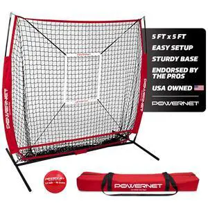 Baseball Net Bundle, 5x5 Travel Net With Softball Accessories for Hitting, Pitching, Training Equipment, Weighted Ball, Tee Baseball Net Bundle, 5x5 Travel Net With Softball Accessories for Hitting, Pitching, Training Equipment, Weighted Ball, Tee