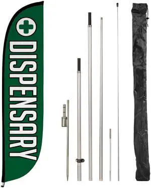 Feather Flag Pole Kit - 12 Feet Tall Advertising Flag Banner with Fiberglass Pole Kit and Rotating Ground Spike for Business Promotion - Smoke Vape Shop Theme - Dispensary 10M1200244 Feather Flag Pole Kit - 12 Feet Tall Advertising Flag Banner with Fiberglass Pole Kit and Rotating Ground Spike for Business Promotion - Smoke Vape Shop Theme - Dispensary 10M1200244