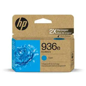 936e Cyan EvoMore Ink Cartridge | Works with OfficeJet 9120, Pro 9100, Wide Format 9700 | Carbon Neutral | 4S6V3LN 936e Cyan EvoMore Ink Cartridge | Works with OfficeJet 9120, Pro 9100, Wide Format 9700 | Carbon Neutral | 4S6V3LN