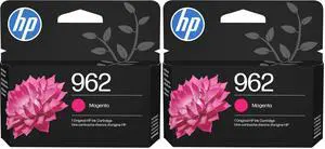 962 Magenta Ink Cartridge Works with OfficeJet 9010, Pro 9010, 9020 Eligible for Instant Ink 3HZ97AN, (Pack of 2) 962 Magenta Ink Cartridge Works with OfficeJet 9010, Pro 9010, 9020 Eligible for Instant Ink 3HZ97AN, (Pack of 2)