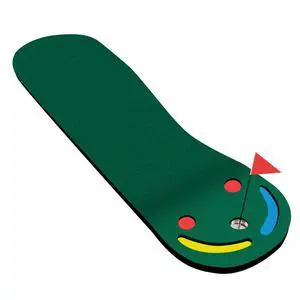 Par Three Golf Putting Green 9.8 ft x 3 ft, Golf Practice Mat w/ 3 Putting Cups, 1 Flag and Golf Hole Covers, Golf Putting Mat for Indoor Outdoor Par Three Golf Putting Green 9.8 ft x 3 ft, Golf Practice Mat w/ 3 Putting Cups, 1 Flag and Golf Hole Covers, Golf Putting Mat for Indoor Outdoor