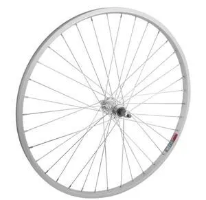 Rear Bicycle Wheel 26 x 1.5 36H, Alloy, 5/6/7 Speed Freewheel, Bolt On, Silver | bike-wheels Rear Bicycle Wheel 26 x 1.5 36H, Alloy, 5/6/7 Speed Freewheel, Bolt On, Silver | bike-wheels