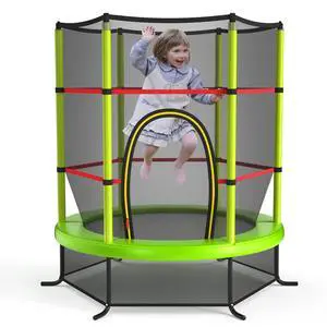 55'' Mini Kids Trampoline With Safety Enclosure Net, ASTM Approved, No-Gap Safe Design, Easy to Assemble 4.6 Ft Outdoor Indoor Small Toddler 55'' Mini Kids Trampoline With Safety Enclosure Net, ASTM Approved, No-Gap Safe Design, Easy to Assemble 4.6 Ft Outdoor Indoor Small Toddler