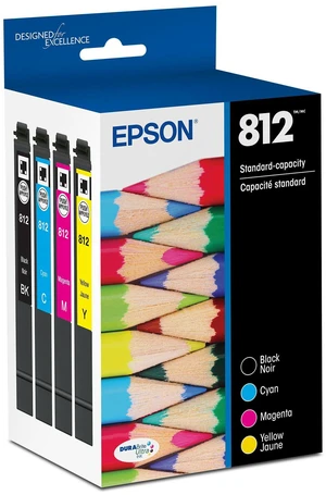 812 Genuine Ink Cartridge Black and Color Combo Pack T812120-BCS Works With WorkForce Pro WF-7310 WF-7820 WF-7840 EC-C7000 Printers 812 Genuine Ink Cartridge Black and Color Combo Pack T812120-BCS Works With WorkForce Pro WF-7310 WF-7820 WF-7840 EC-C7000 Printers