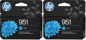951 Cyan Ink Cartridge | Works with OfficeJet 8600,Pro 251dw,276dw,8100,8610,8620,8630 | Eligible for Instant Ink CN050AN,(Pack of 2) 951 Cyan Ink Cartridge | Works with OfficeJet 8600,Pro 251dw,276dw,8100,8610,8620,8630 | Eligible for Instant Ink CN050AN,(Pack of 2)